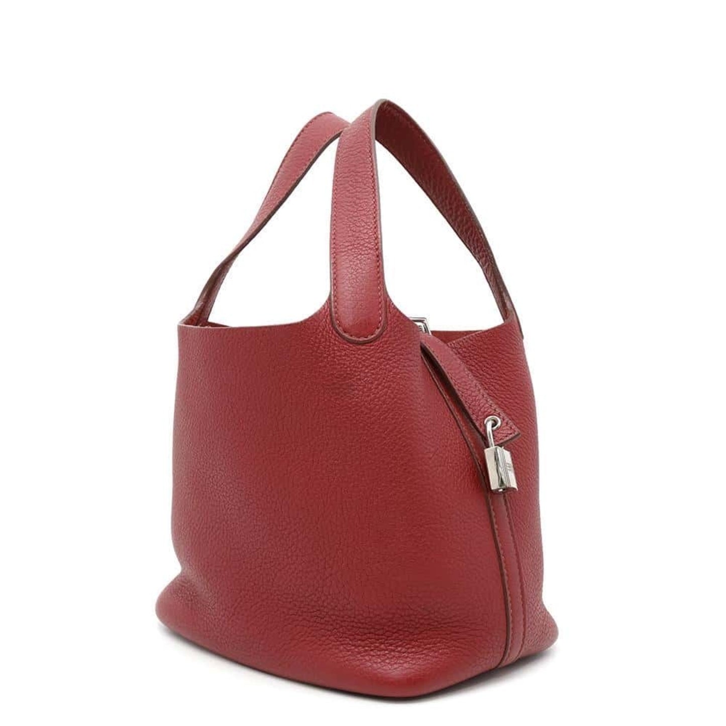 Hermès Red Leather Picotin Lock