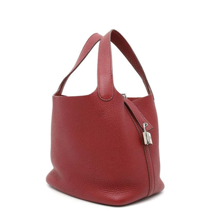Hermès Red Leather Picotin Lock