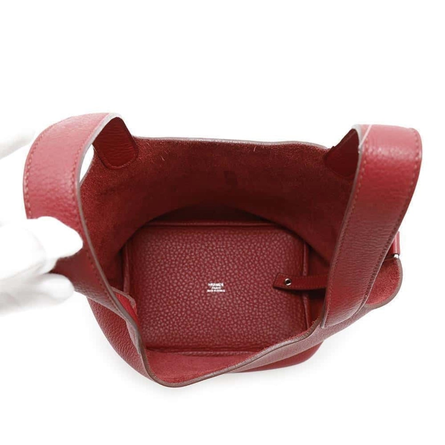 Hermès Red Leather Picotin Lock