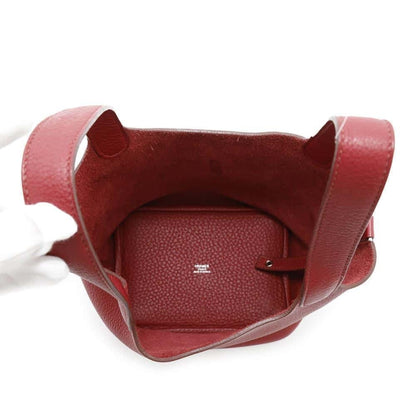Hermès Red Leather Picotin Lock