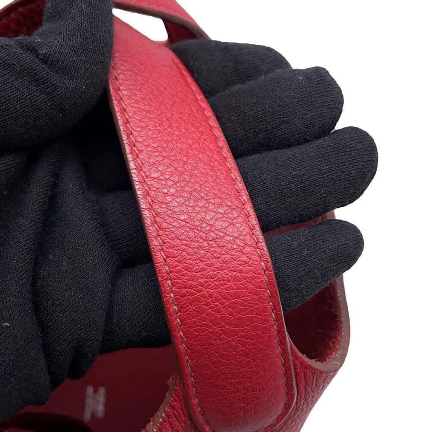 Hermès Red Leather Picotin Lock