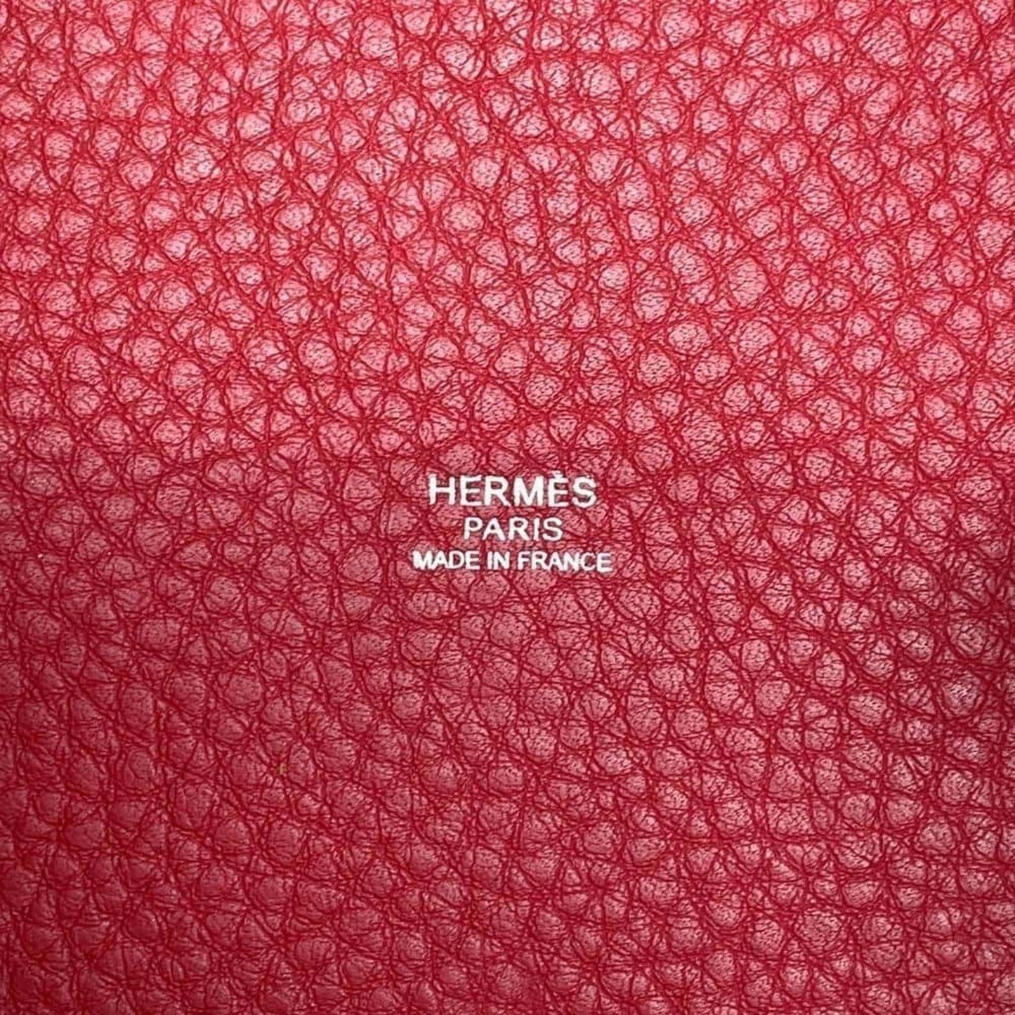 Hermès Red Leather Picotin Lock