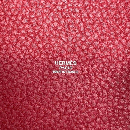 Hermès Red Leather Picotin Lock