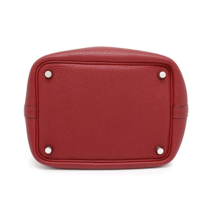 Hermès Red Leather Picotin Lock