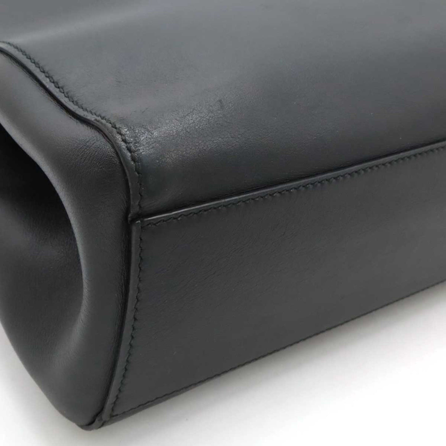 Gucci Black Leather Bamboo