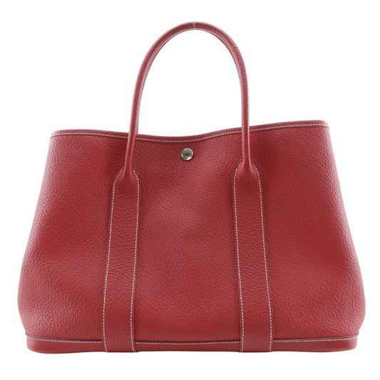 Hermès Red Leather Garden Party