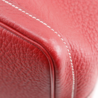 Hermès Red Leather Garden Party