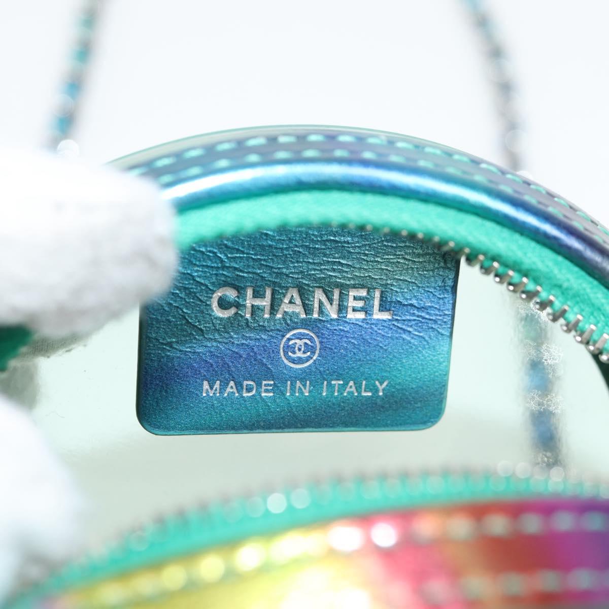 Chanel Silver Vinyl Cc Filigree