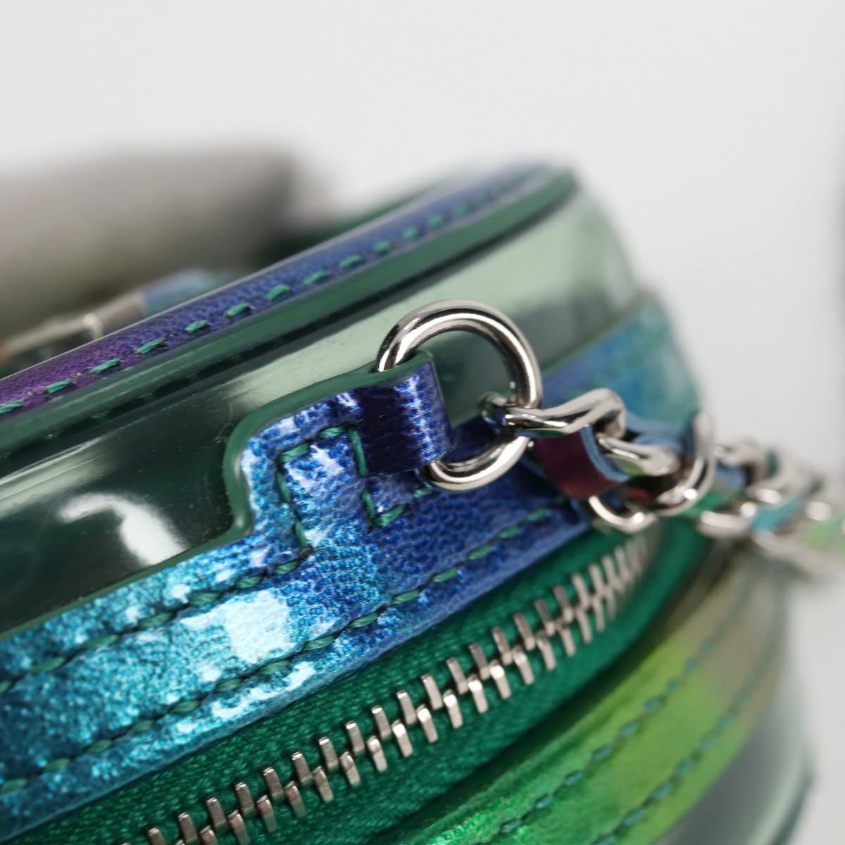 Chanel Silver Vinyl Cc Filigree