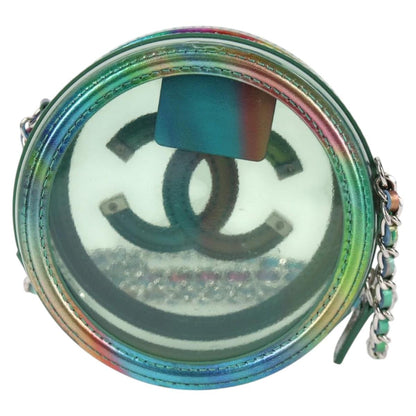 Chanel Silver Vinyl Cc Filigree