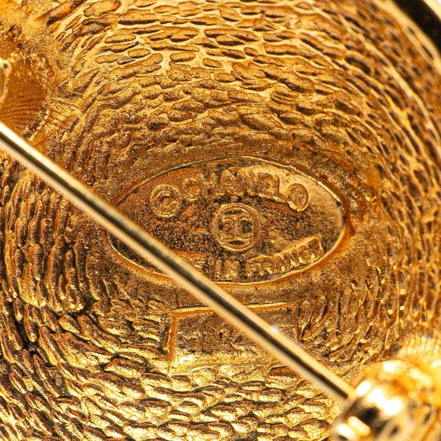 Chanel Gold Gold Plated Logo Cc