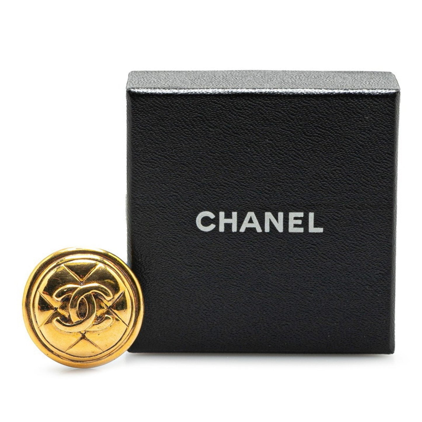 Chanel Gold Gold Plated Logo Cc