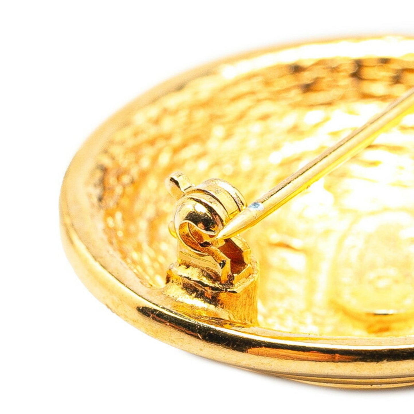 Chanel Gold Gold Plated Logo Cc