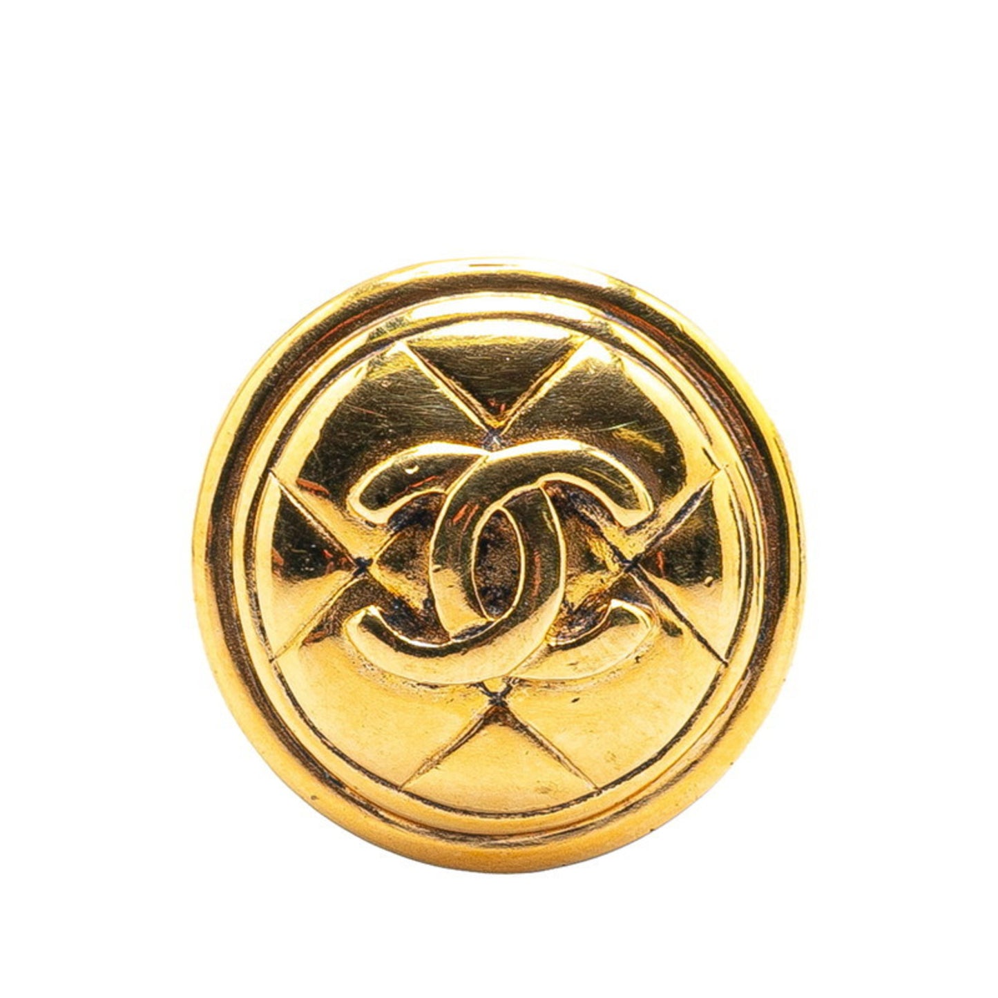 Chanel Gold Gold Plated Logo Cc