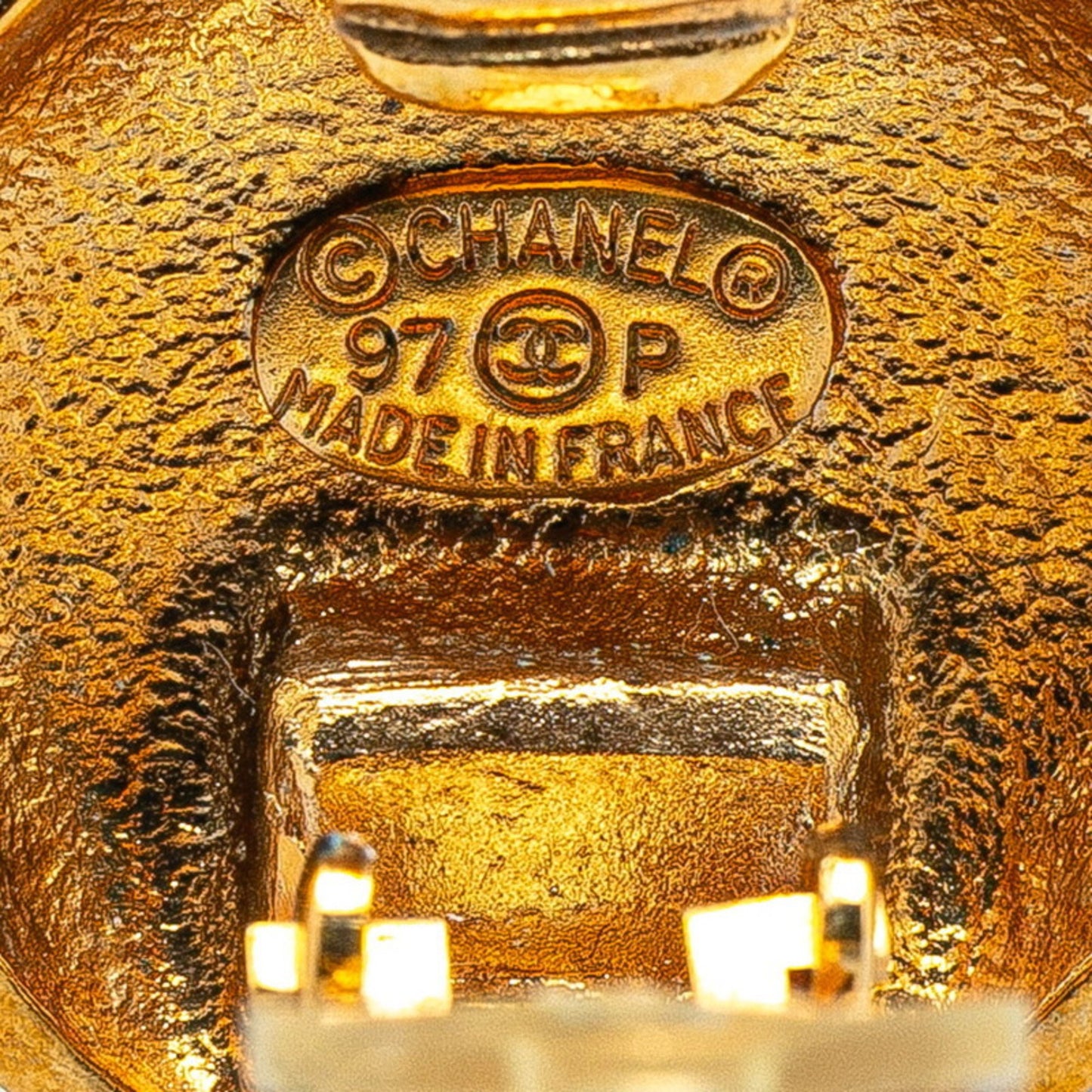 Chanel Gold Gold Plated Coco Mark