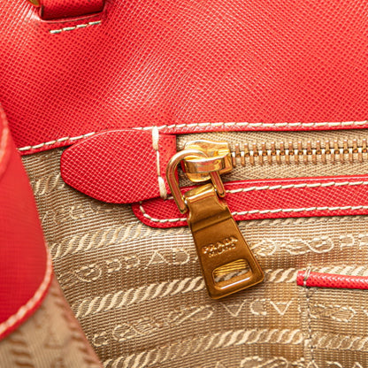 Prada Brown Canvas Saffiano