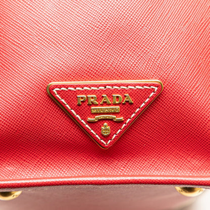 Prada Brown Canvas Saffiano