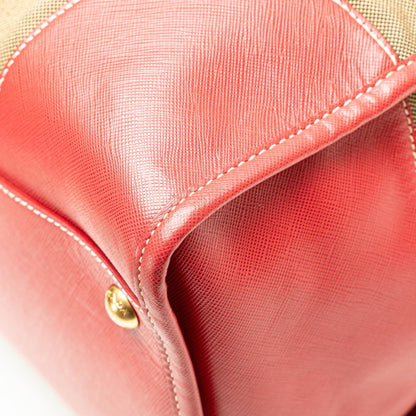 Prada Brown Canvas Saffiano