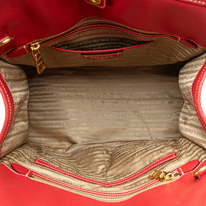 Prada Brown Canvas Saffiano