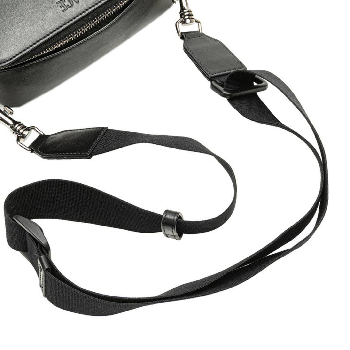 Versace Black Leather Greca Goddess