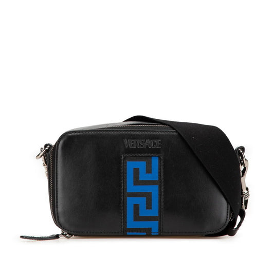 Versace Black Leather Greca Goddess