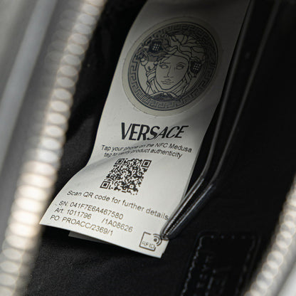 Versace Black Leather Greca Goddess