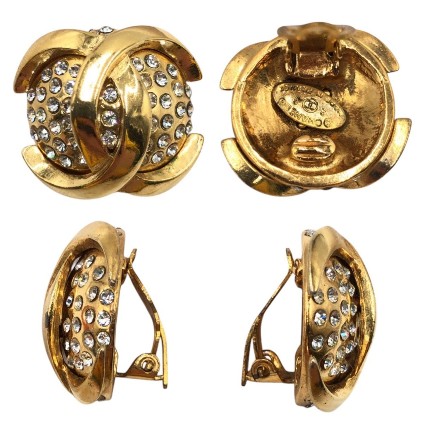 Chanel Gold Gold Plated Earring