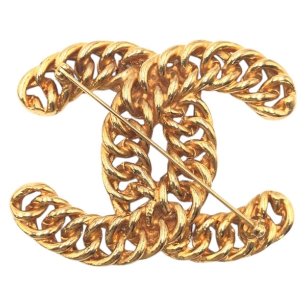 Chanel Gold Gold Plated Coco Mark