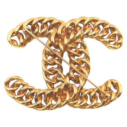 Chanel Gold Gold Plated Coco Mark