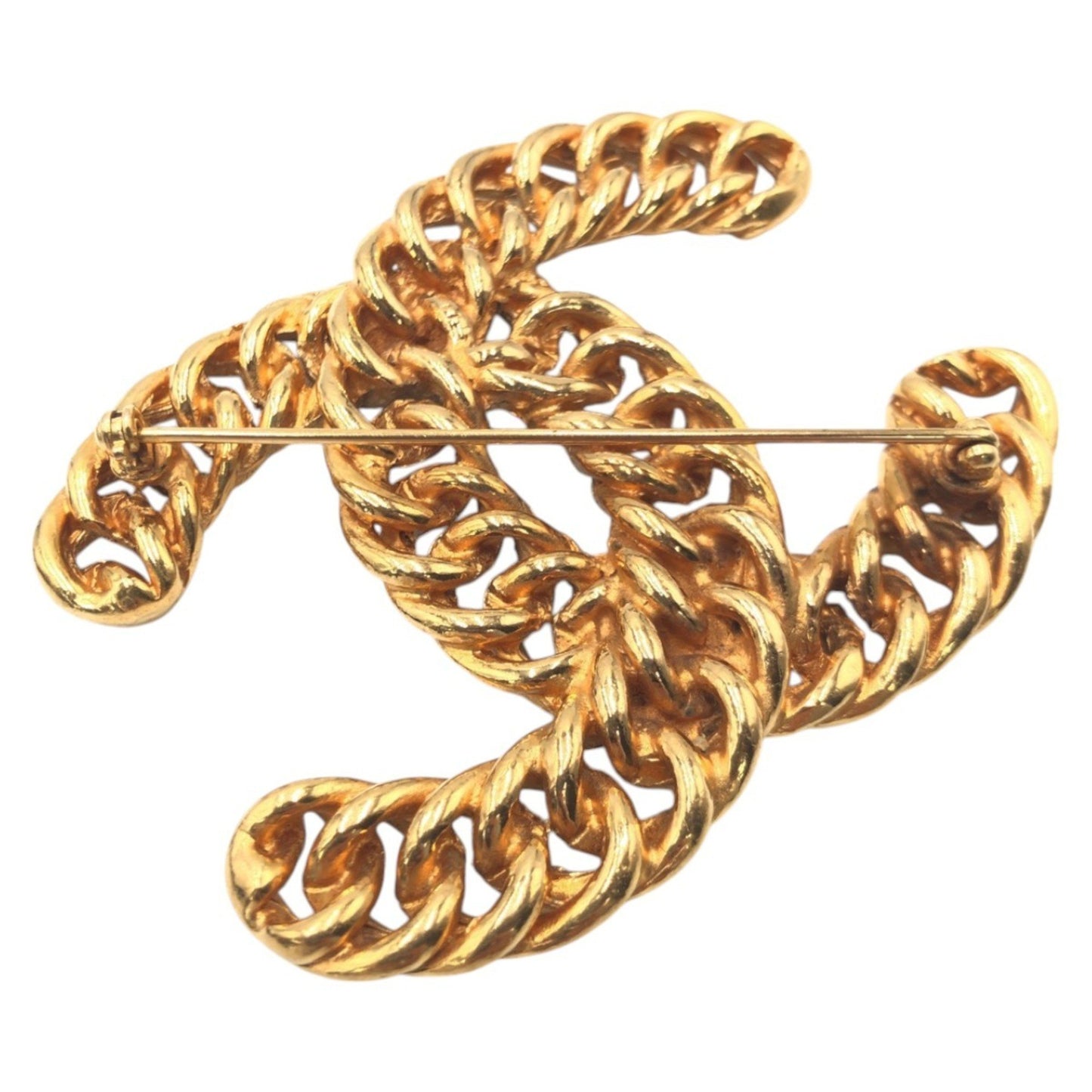 Chanel Gold Gold Plated Coco Mark