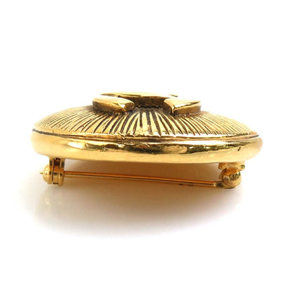 Chanel Gold Gold Plated Coco Mark