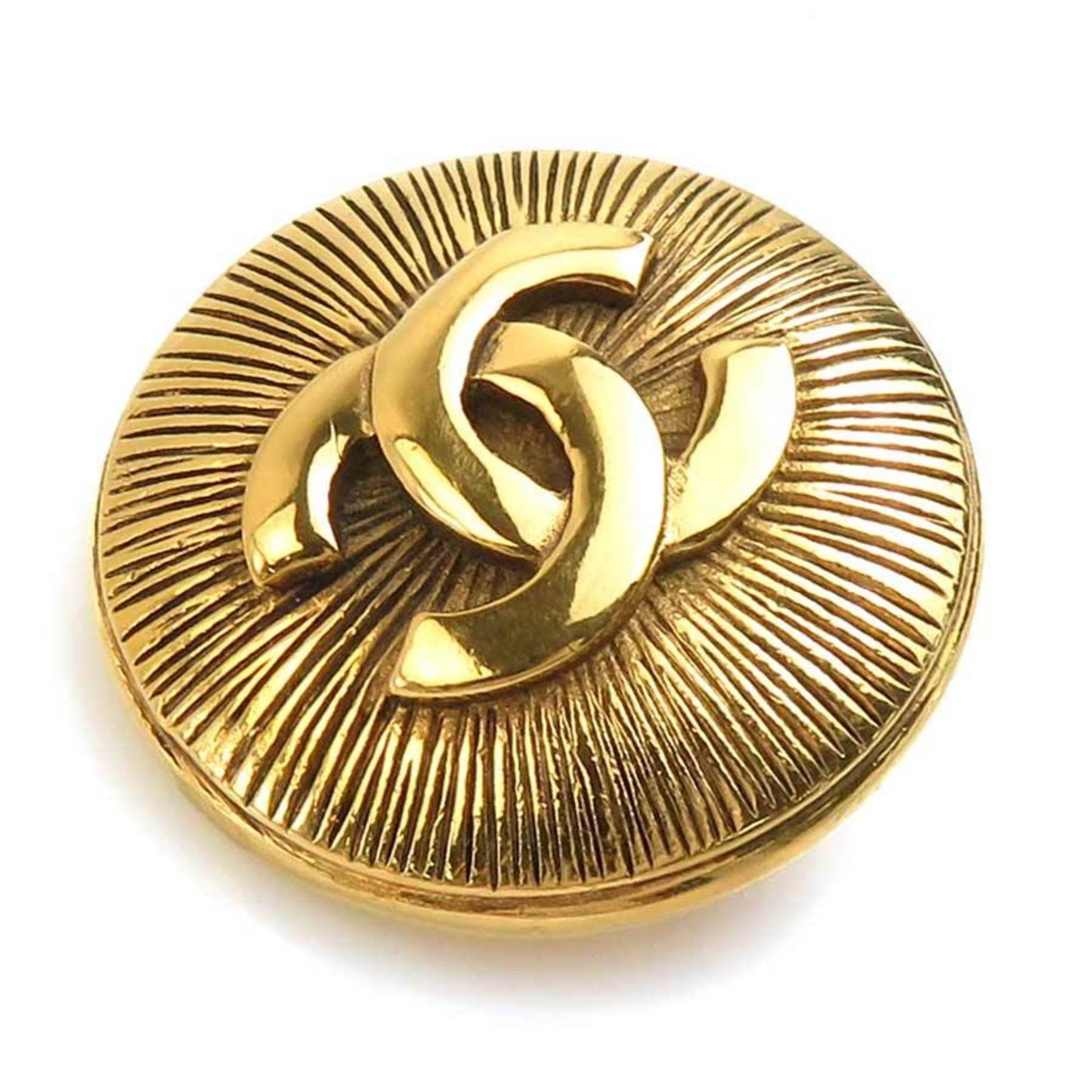 Chanel Gold Gold Plated Coco Mark