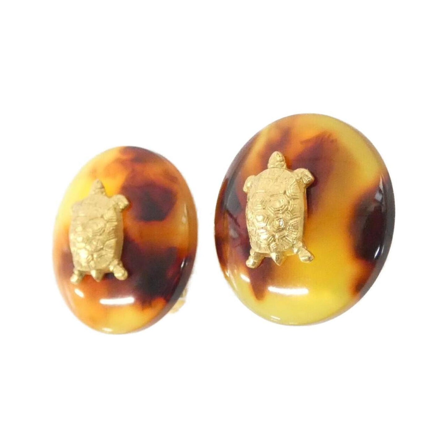 Chanel Brown Plastic Earring