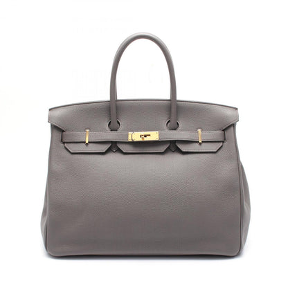 Hermès Gray Leather Birkin 35