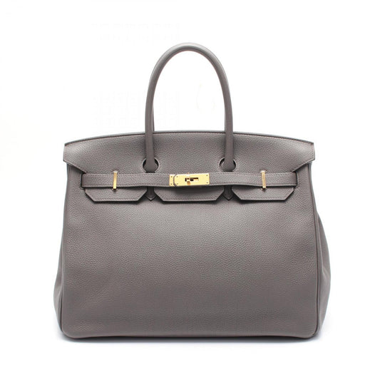 Hermès Gray Leather Birkin 35