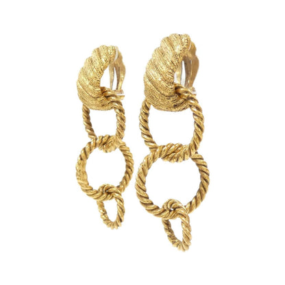 Chanel Gold Gold Plated Earring