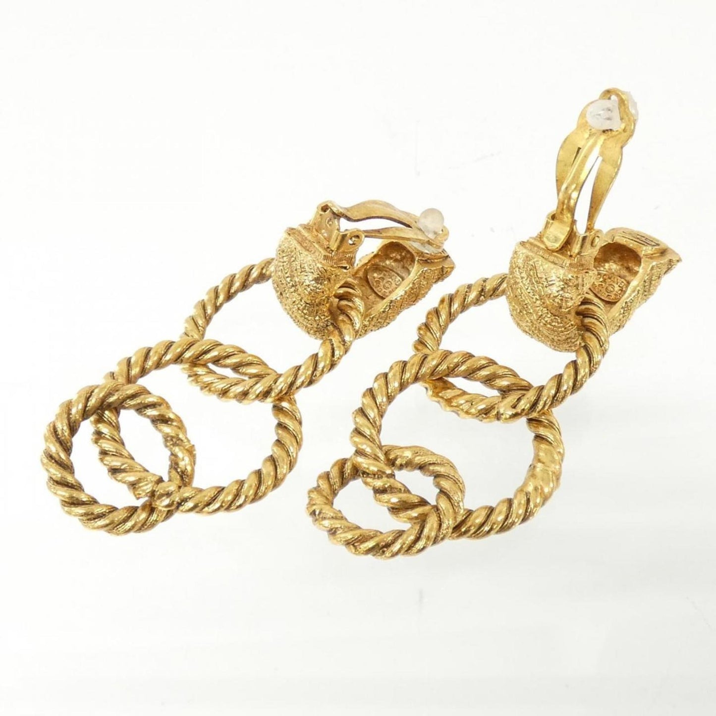 Chanel Gold Gold Plated Earring