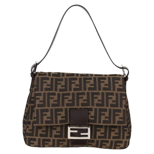 Fendi Black Canvas Mamma Baguette