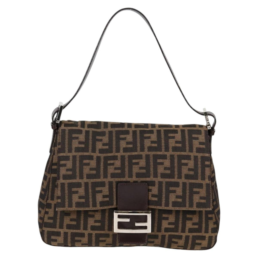 Fendi Black Canvas Mamma Baguette