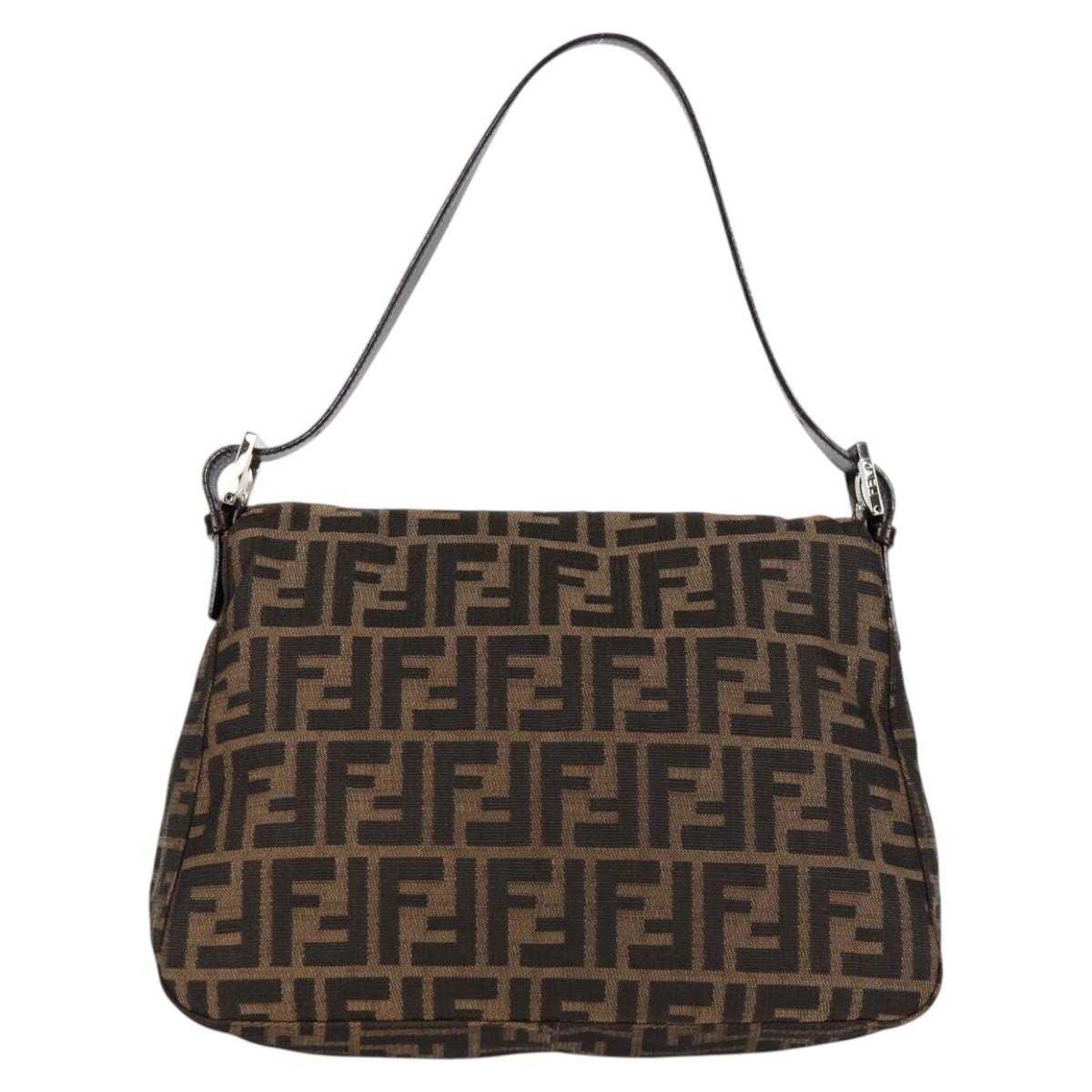 Fendi Black Canvas Mamma Baguette
