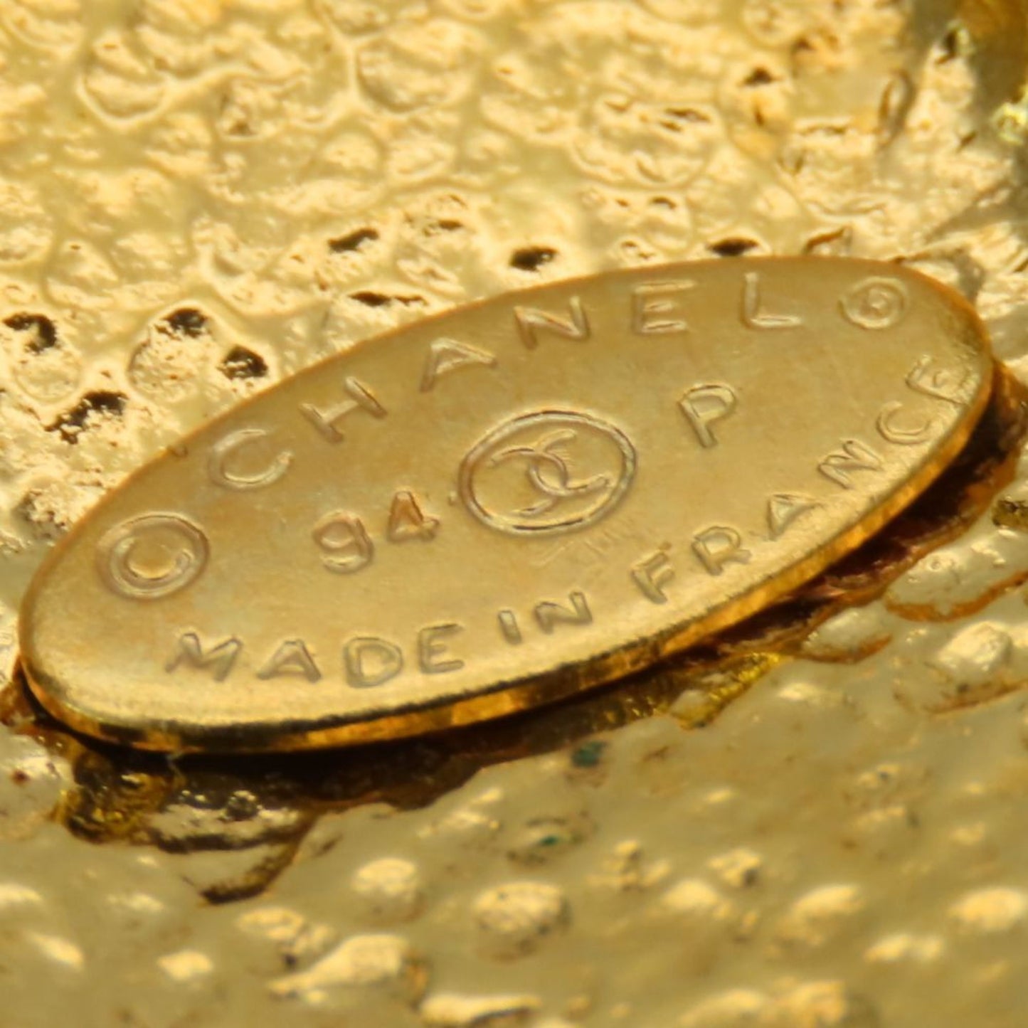 Chanel Gold Gold Plated Coco Mark