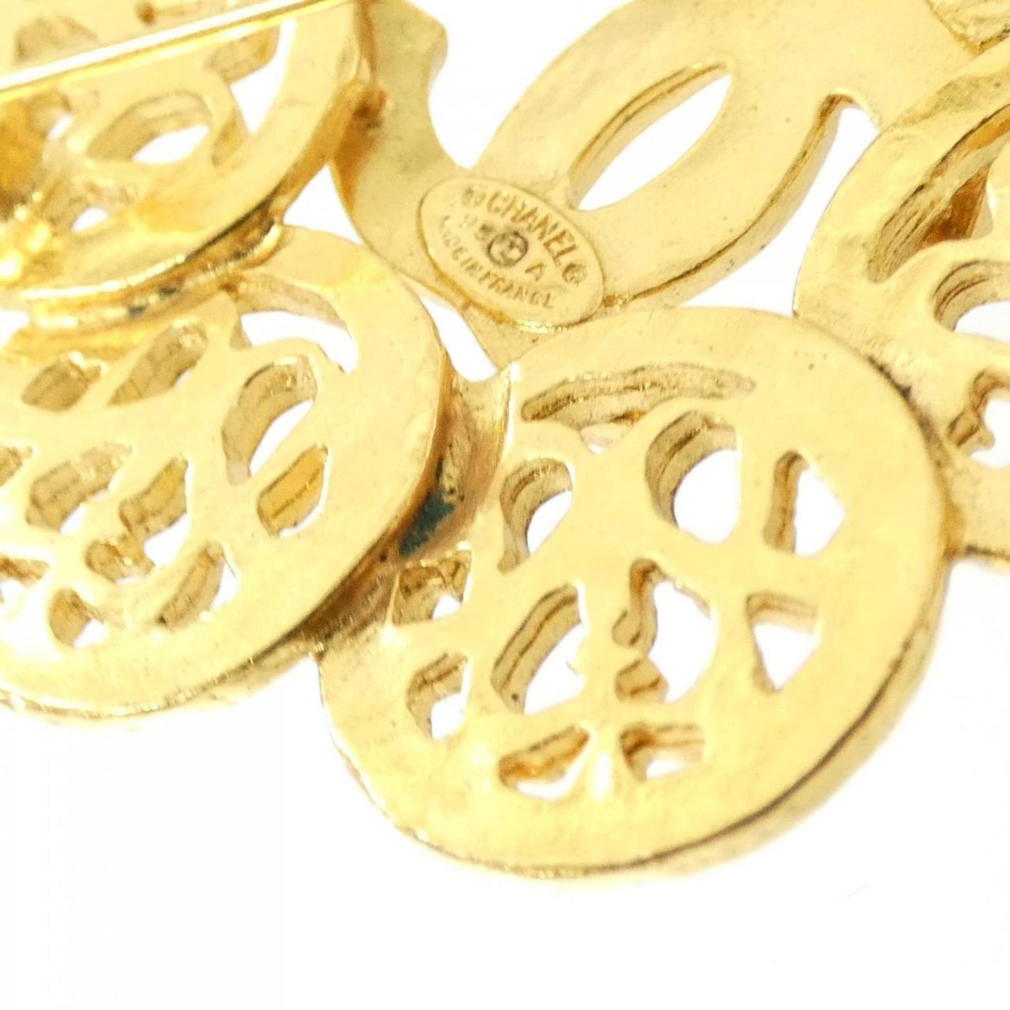 Chanel Gold Gold Plated Coco Mark