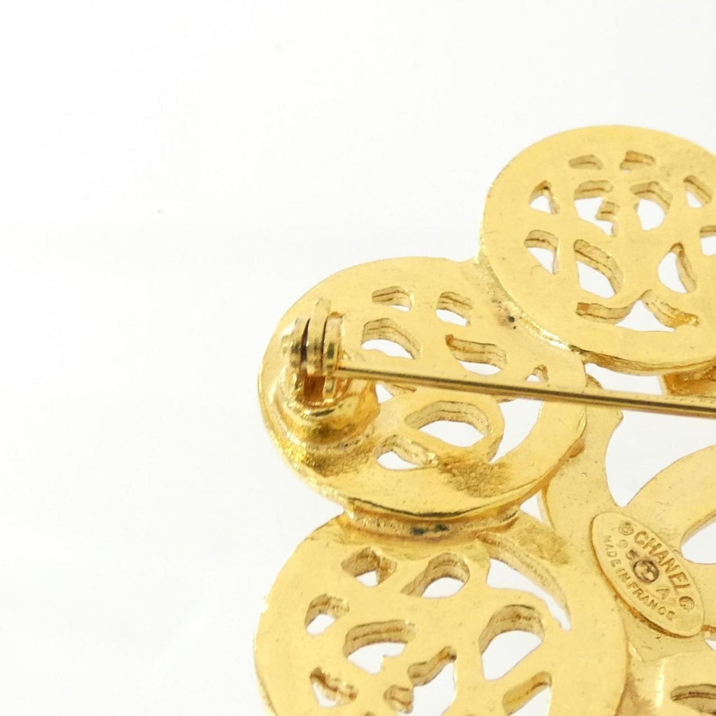 Chanel Gold Gold Plated Coco Mark