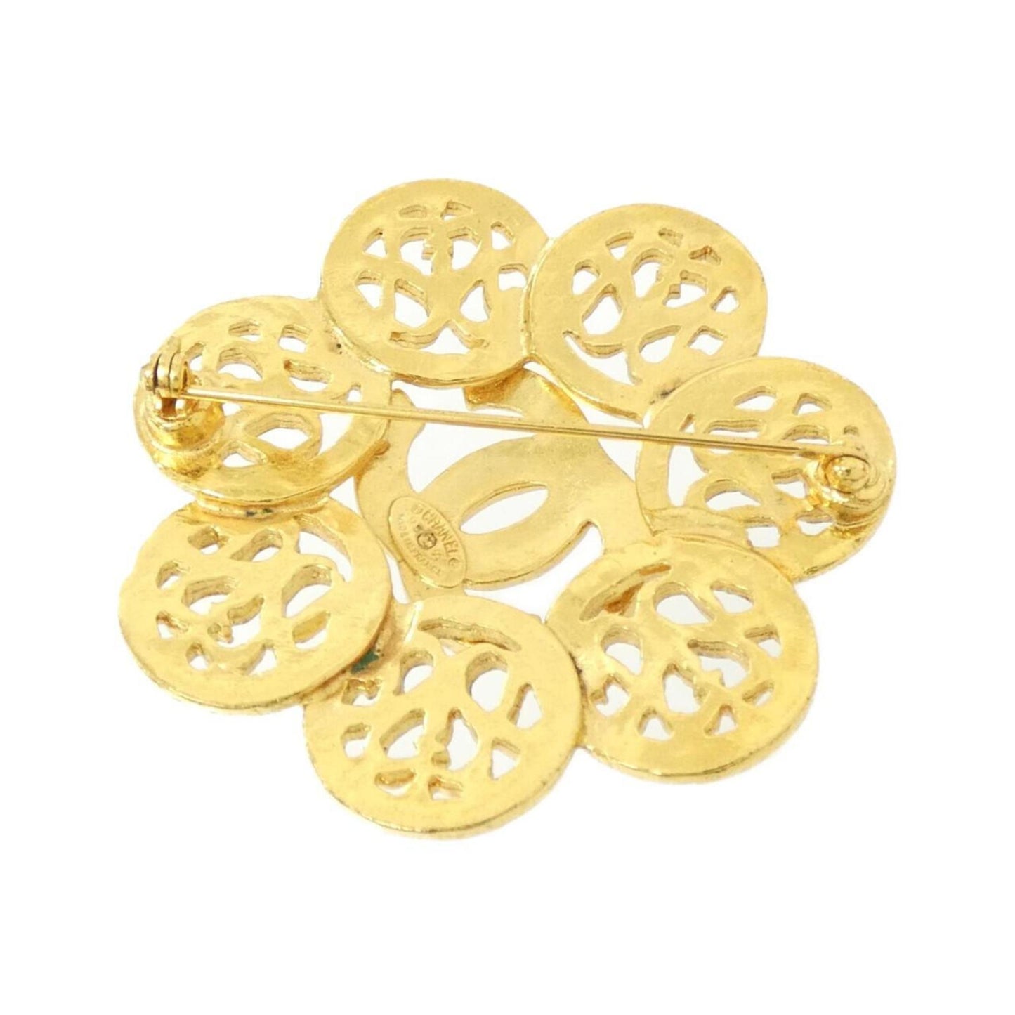 Chanel Gold Gold Plated Coco Mark