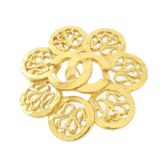 Chanel Gold Gold Plated Coco Mark