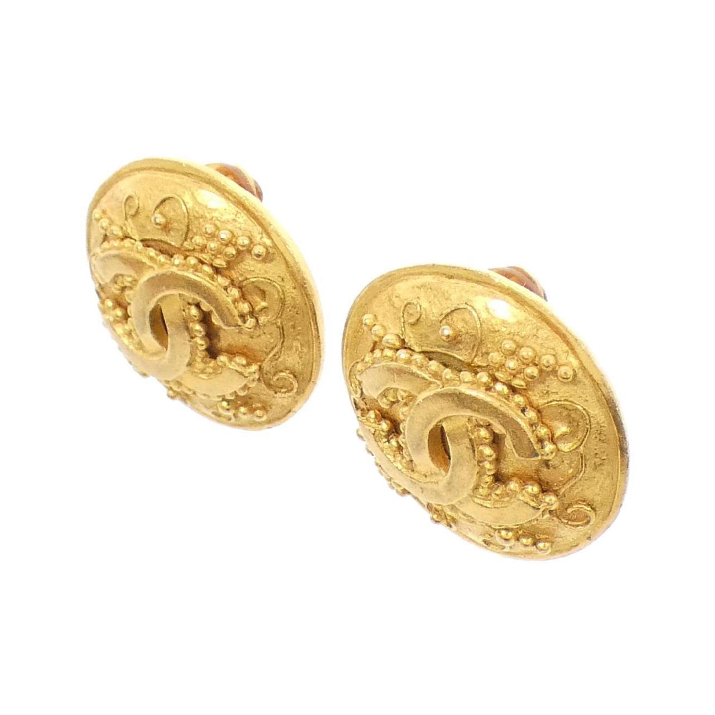 Chanel Gold Gold Plated Coco Mark