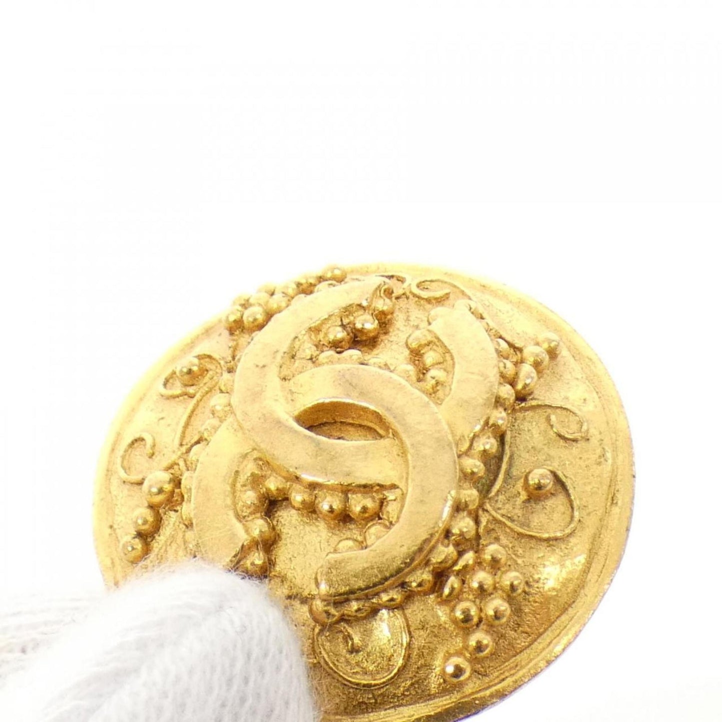Chanel Gold Gold Plated Coco Mark