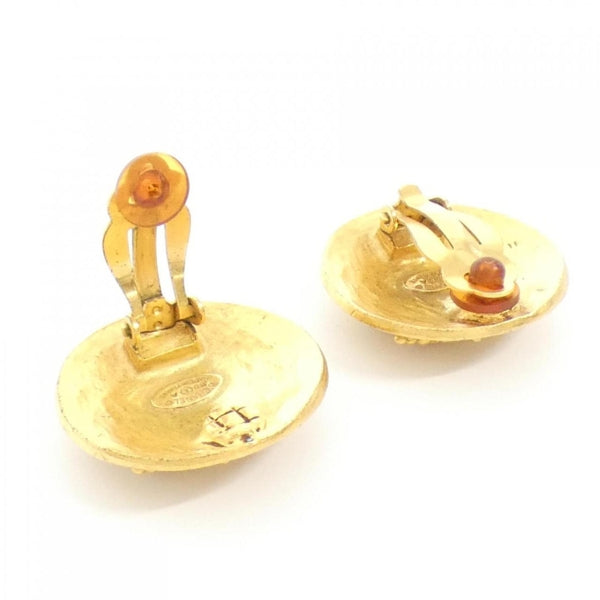 Chanel Brown Plastic Earring
