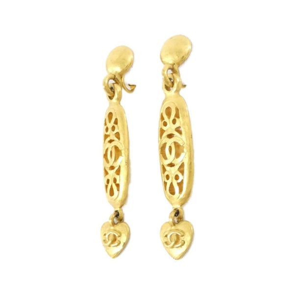Chanel Gold Gold Plated Earring