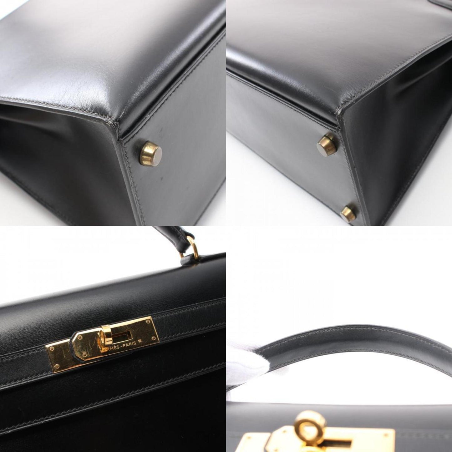 Hermès Black Leather Kelly 32